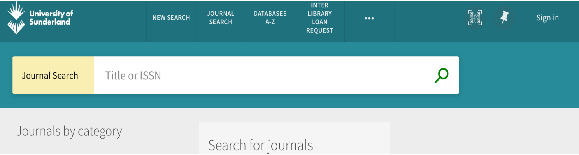 Journal search